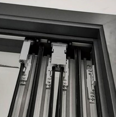 Puertas de patio plegables de aluminio de vidrio aislado Puertas dobladas de aluminio personalizadas Blanco