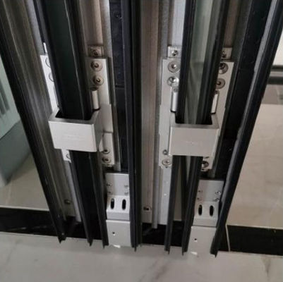 Puertas de patio dobladas de aluminio de vidrio templado con perfil de ruptura térmica