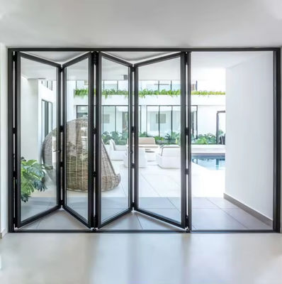 Operación suave Puerta plegable de aluminio Puerta de acordeón de aluminio de trabajo pesado