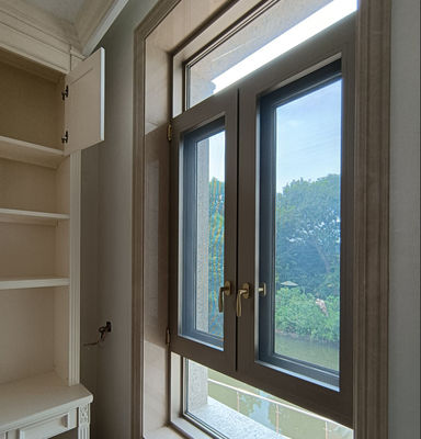 Ventana giratoria de aluminio doble acristalado