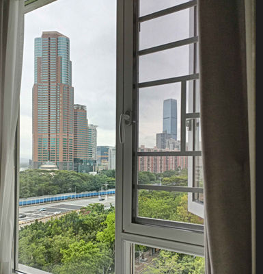 Ventana giratoria de aluminio doble acristalado