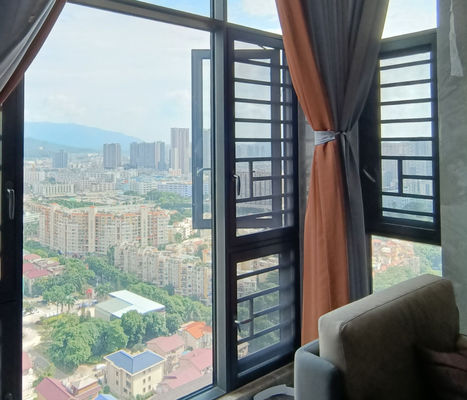 Ventana de swing de aluminio moderno aislado de vidrio ventanas de swing abiertas