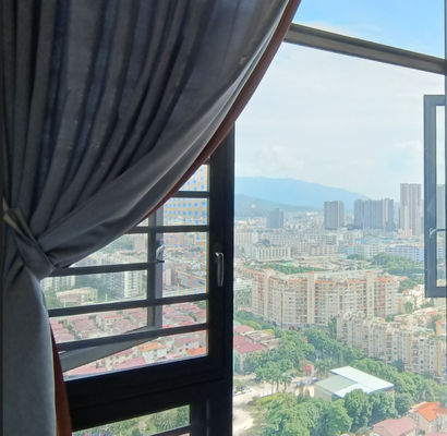 Ventana de swing de aluminio moderno aislado de vidrio ventanas de swing abiertas