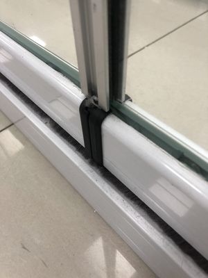 Puertas dobles de aluminio de marco delgado con vidrio laminado de seguridad templado