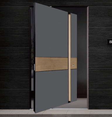 Puerta de aluminio de perno de resistencia a huracanes personalizada con vidrio laminado