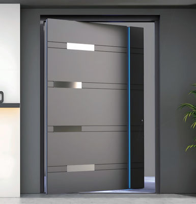 Puerta de aluminio de perno de resistencia a huracanes personalizada con vidrio laminado