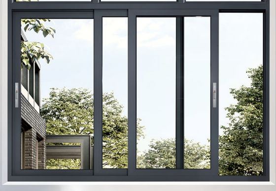 Ventana corredera de aluminio laminada templada Seguridad Ventana corredera de aluminio de vidrio