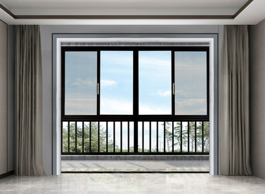 Funcionamiento sin problemas Ventanas de aluminio de deslizamiento horizontal con protección contra insectos