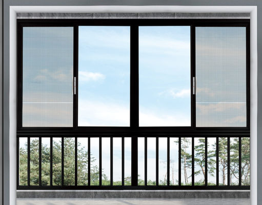 Funcionamiento sin problemas Ventanas de aluminio de deslizamiento horizontal con protección contra insectos