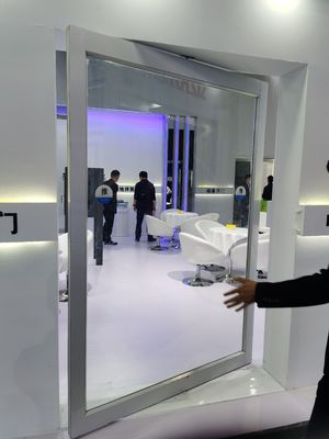 Puerta giratoria de aluminio de marco delgado de vidrio transparente templado Puerta giratoria de entrada