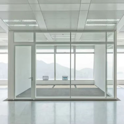 Modernas particiones de vidrio a prueba de sonido con marco de aluminio recubierto de polvo