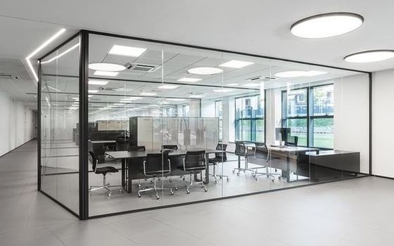 Pared de vidrio de diseño moderno Pared insonorizada Paredes de vidrio comerciales