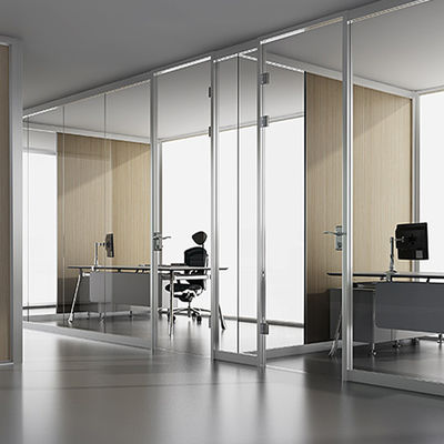 El diseño elegante de aluminio vidrio de oficina de las particiones de seguridad con bloqueo de múltiples puntos