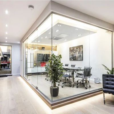 Paredes divisorias de vidrio para oficinas comerciales Alta seguridad Fácil mantenimiento