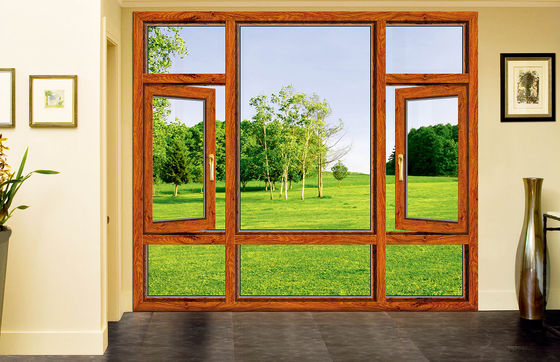 Revestimiento en polvo de aluminio inclinación girar ventanas con resistente al calor e insonorizado