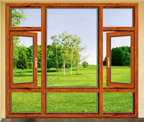 Revestimiento en polvo de aluminio inclinación girar ventanas con resistente al calor e insonorizado