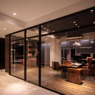 Vidrio comercial sin marco paredes de oficina vidrio de colores personalizables