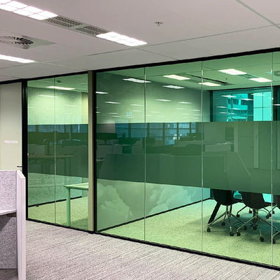 Vidrio comercial sin marco paredes de oficina vidrio de colores personalizables