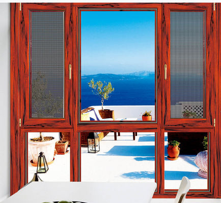 Resistencia al viento inclinación girar ventanas de aluminio ajustable con doble acristalamiento