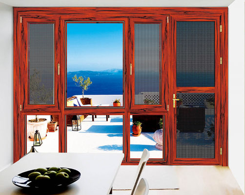 Resistencia al viento inclinación girar ventanas de aluminio ajustable con doble acristalamiento