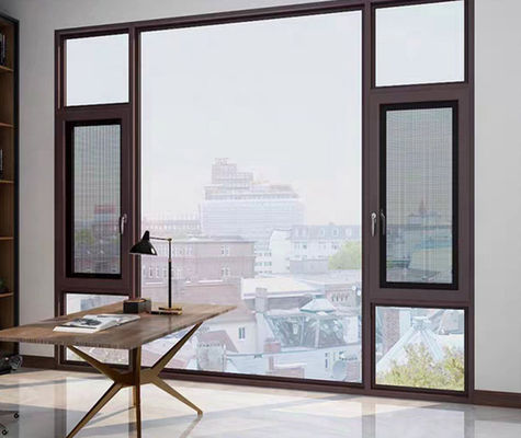 Ventanas de aluminio de inclinación con perfiles aislantes y resistencia a la corrosión