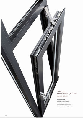 Ventanas de aluminio de inclinación y giro personalizables insonorizadas con vidrio aislado