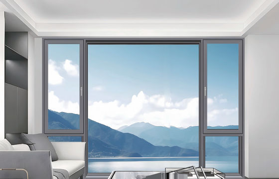 Ventanas de aluminio de inclinación y giro personalizables insonorizadas con vidrio aislado