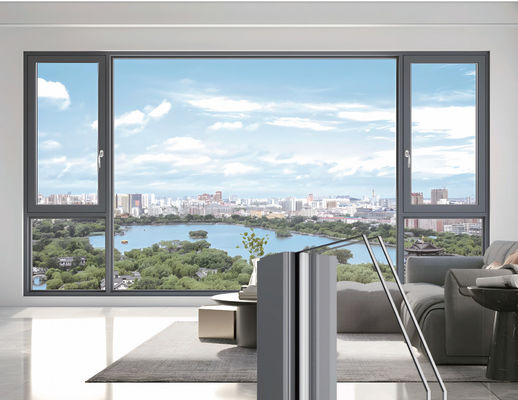 Ventanas de aluminio aisladas de inclinación giratoria Ahorro de energía y fácil mantenimiento