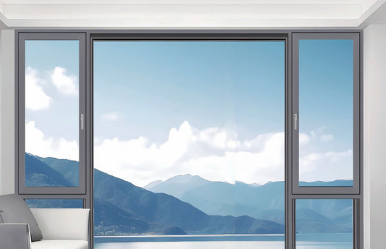 Ventanas de aluminio aisladas de inclinación giratoria Ahorro de energía y fácil mantenimiento