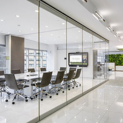 Puertas de cristal de 8 mm personalizadas, resistentes al polvo e aislantes acústicos