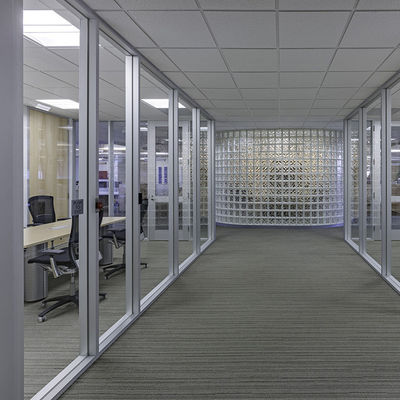 Cuadro de perfil de aluminio Pared divisoria de vidrio Pared divisoria de oficina personalizada