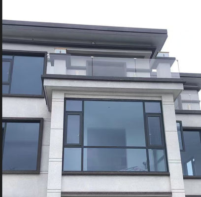 Barandillas de vidrio de aluminio con revestimiento en polvo para edificios