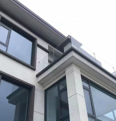 Barandillas de vidrio de aluminio con revestimiento en polvo para edificios