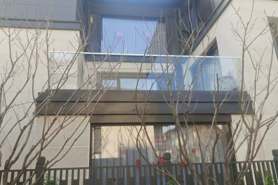 Barandillas de vidrio de aluminio de balcón de canal U