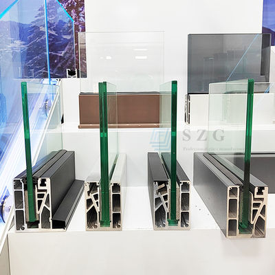 Revestimiento en polvo de barandillas de vidrio sin marco de cubierta para viviendas