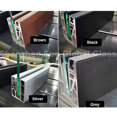 SZG U Canal sin marco Barandillas de balcón de vidrio de 12 mm Edificios residenciales