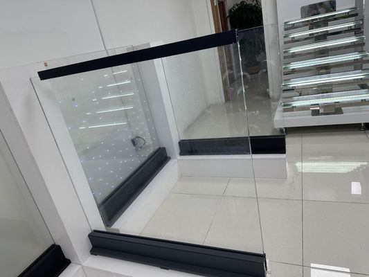 Balaustrada de vidrio de aluminio de canal U resistente a la intemperie para exteriores