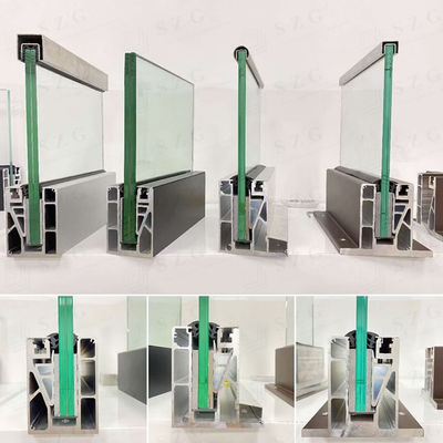 Barandillas de vidrio de aluminio de 12 mm de aluminio de canal U 304 SS