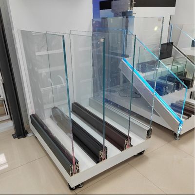 Sistema de canal U de vidrio templado estable de 800-1200 mm con pasamanos de aluminio para seguridad y atractivo estético