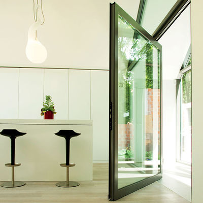 Cuadro de aleación de aluminio de lujo de diseño laminado de vidrio templado puerta de entrada con perno en tamaños personalizados para tipo de vidrio simple y doble
