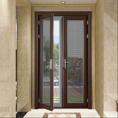 Puertas giratorias de doble cristal de aluminio