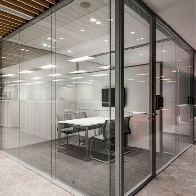 Puertas giratorias de doble cristal de aluminio