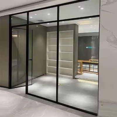 Capa de polvo de aislamiento de puertas giratorias de aluminio para puertas de oficina de vidrio interior