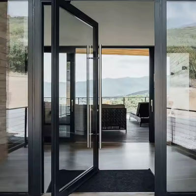 Puertas de aluminio y vidrio personalizables para la superficie recubierta de polvo del baño