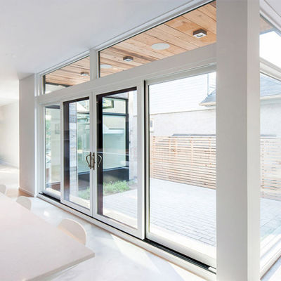 Profiles de aluminio resistentes al viento Puerta corredera Tipo de vidrio vidrio templado para puertas de acero inoxidable