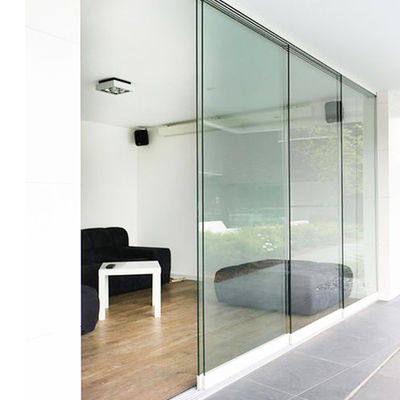Profiles de aluminio resistentes al viento Puerta corredera Tipo de vidrio vidrio templado para puertas de acero inoxidable