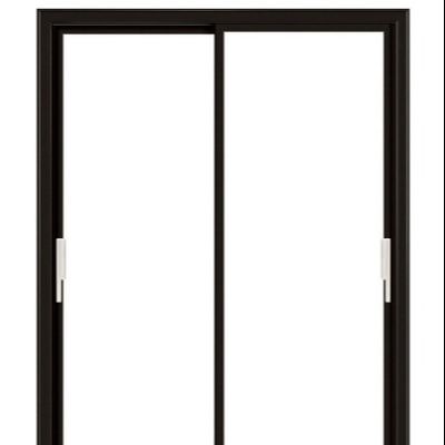 Puerta de vidrio corredera negra de acordeón con cerradura interna grande y moderna Puertas de vidrio doble personalizadas