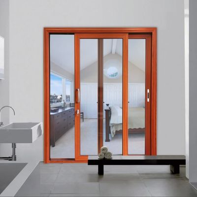 Puerta corredera de aluminio de larga duración para la prevención de humos de petróleo 50 años de vida útil y alta eficiencia energética