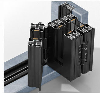 Puerta plegable de aluminio de alta calidad con ancho de marco personalizado e aislamiento acústico