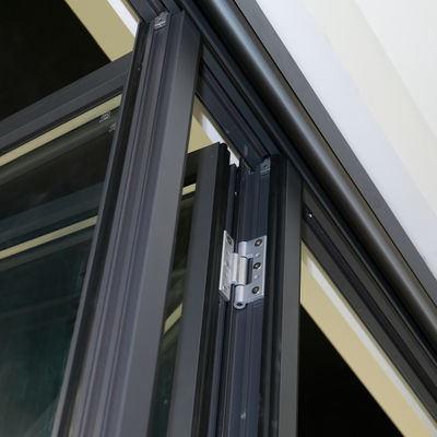 Puertas dobles de aluminio gris con bajo mantenimiento y opciones de vidrio transparente para una alta eficiencia